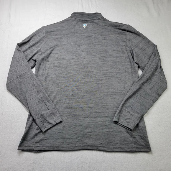 Kuhl 1/4 Zip Shirt Mens Size XL Gray Pullover Long Sleeve Outdoor Hike Mountain - Picture 8 of 10